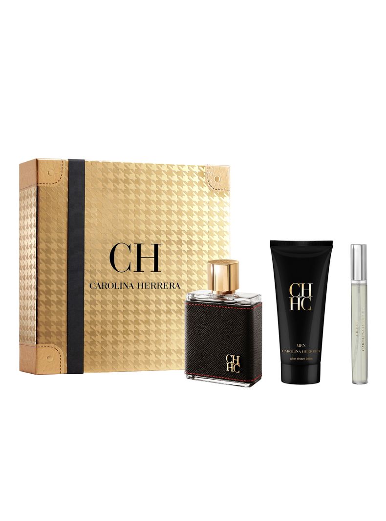 Set Perfume CH Men EDT Hombre 100 ml + Bálsamo After Shave 100 ml + EDT 10 ml