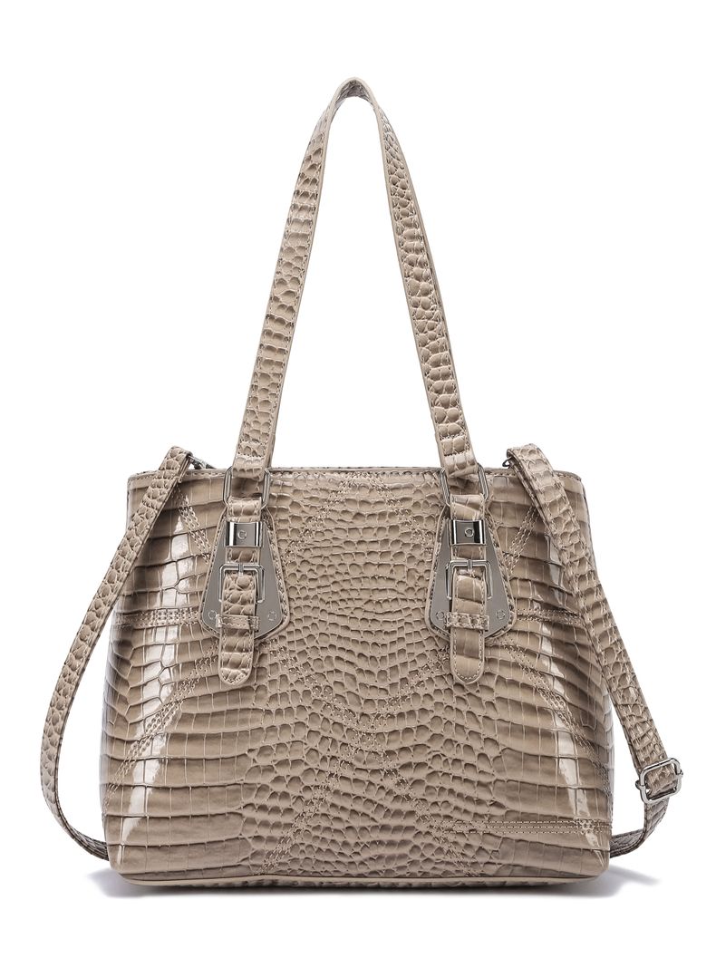 Cartera de Hombro Corte Recto Kiruna Taupe