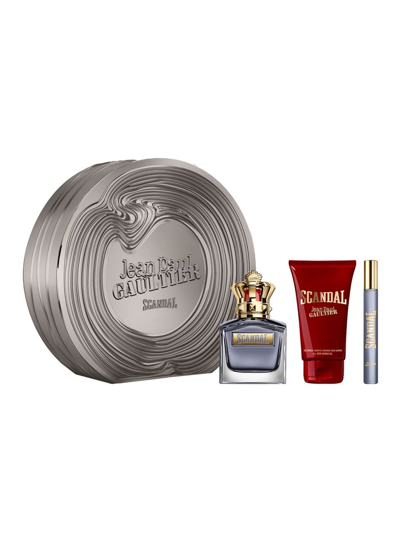 Set Perfume Scandal EDT For Him 100 ml + All Over Gel de Baño 75 ml + EDT For Him 10 ml