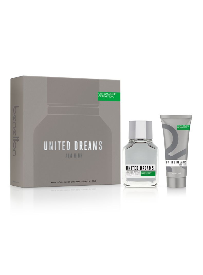 Set Perfume United Colors Aim High EDT Hombre 100 ml + Gel de Baño 75 ml