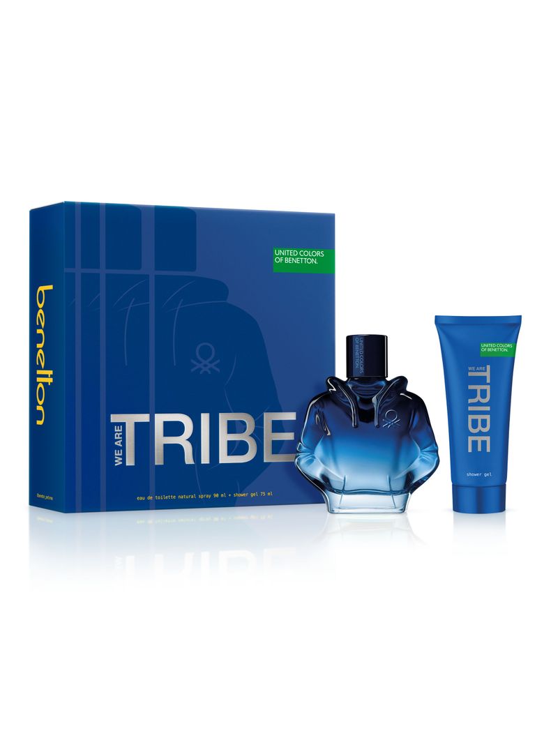 Set Perfume United Colors We Are Tribe EDT Hombre 90 ml + Gel de Baño 75 ml