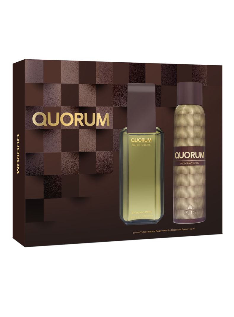 Set Perfume Quorum EDT Hombre 100 ml + Desodorante Spray 150 ml
