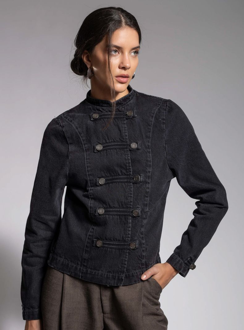 Chaqueta Militar de Denim
