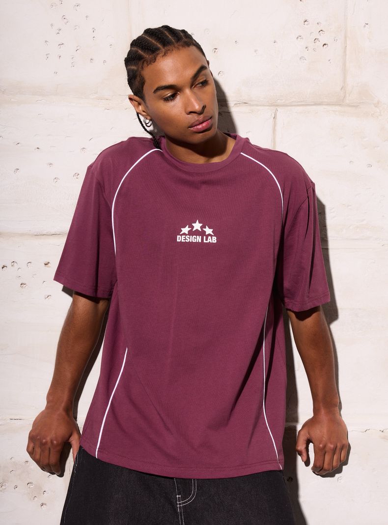 Polera con Piping en Contraste Algodón