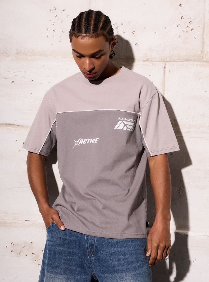 Polera Bitono Cuello Redondo