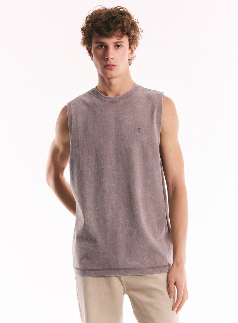 Polera Relajada Sin Mangas