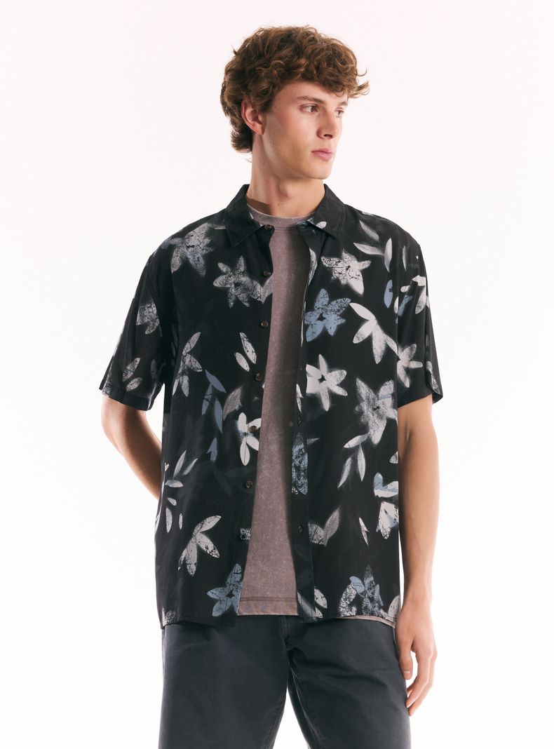 Camisa en Viscosa Estampada