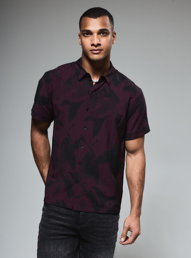 Camisa Estampado Botánico Regular Fit