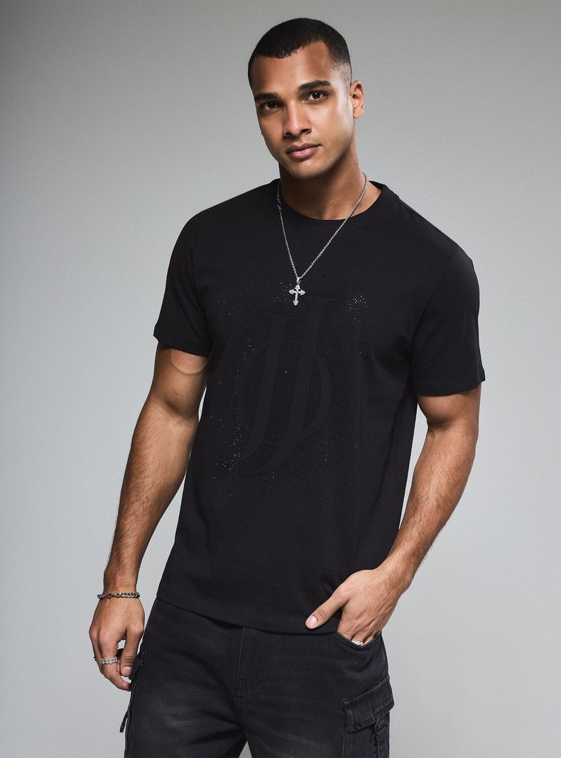 Polera Logo Brillos Manga Corta