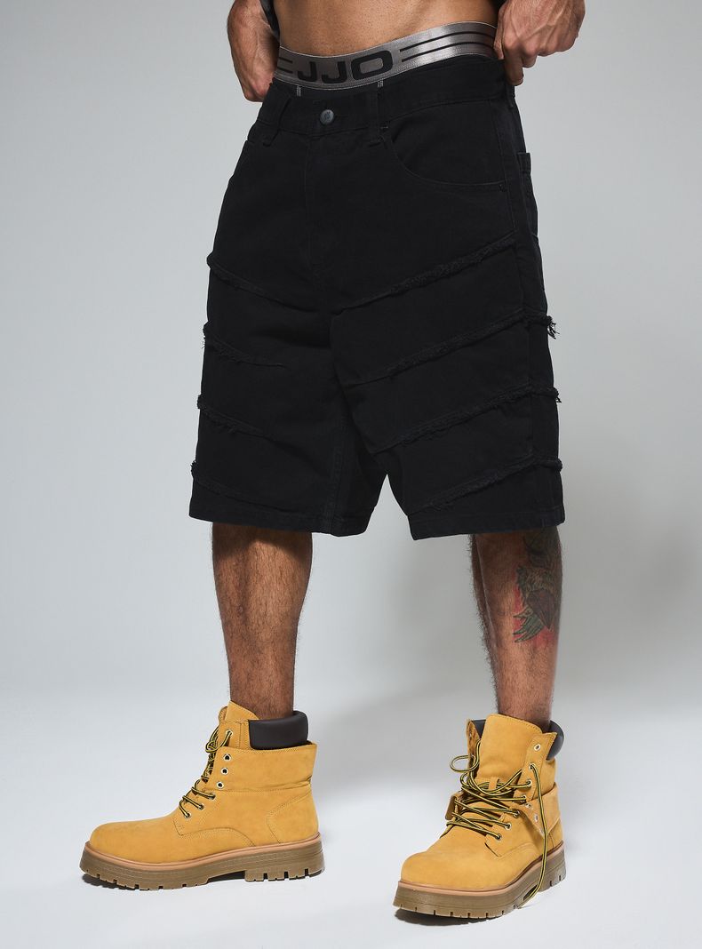 Short Pinza Deshilachado Relaxed Fit Medio