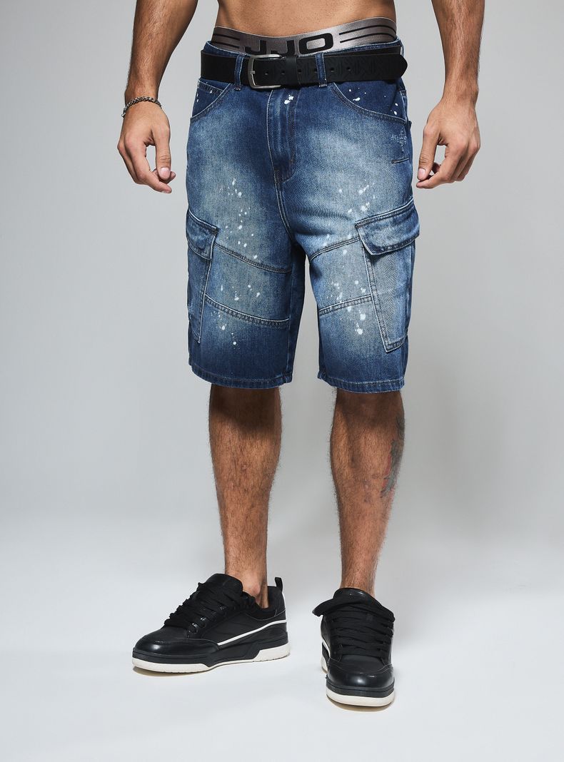Short Cargo Manchas Cargo Medio