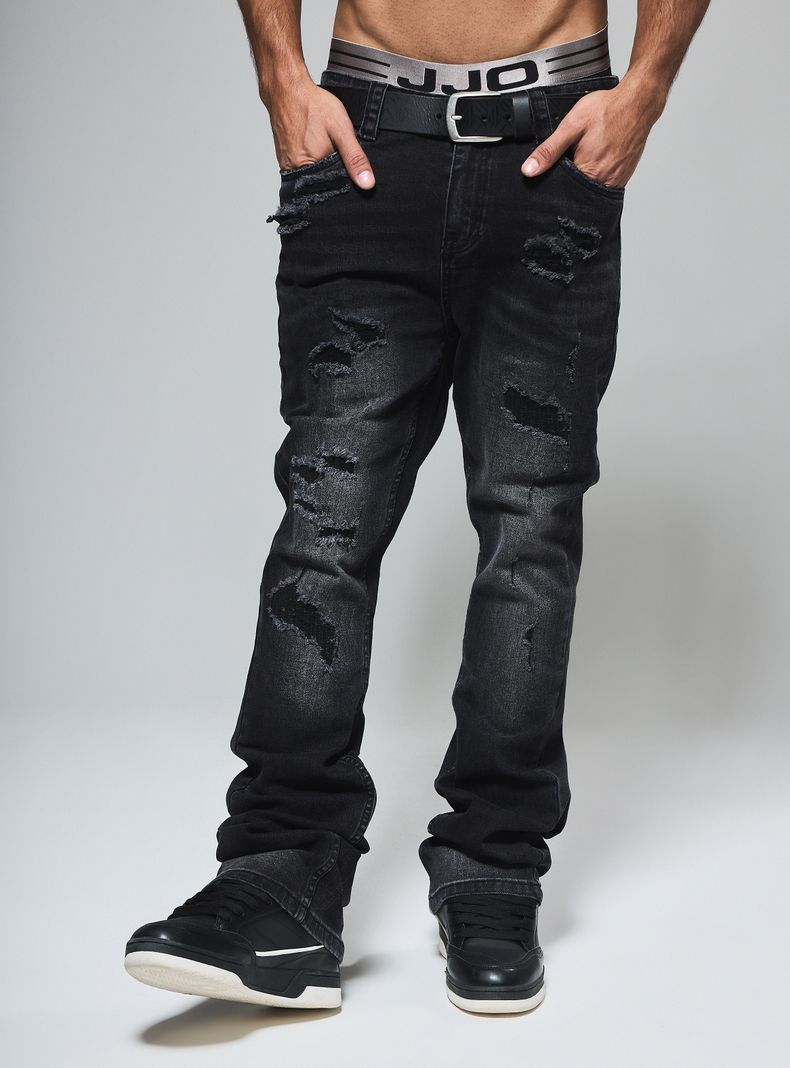 Jeans Skinny Flare Roturas y Desgastado