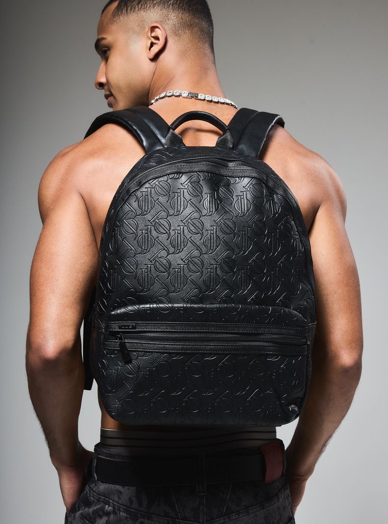 Bolso Mochila Logo Texturado