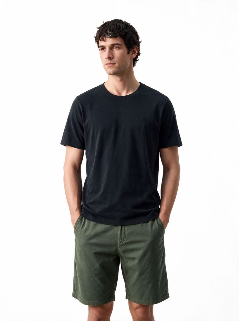 Polera Efecto Lavado y Desgastado Suave
