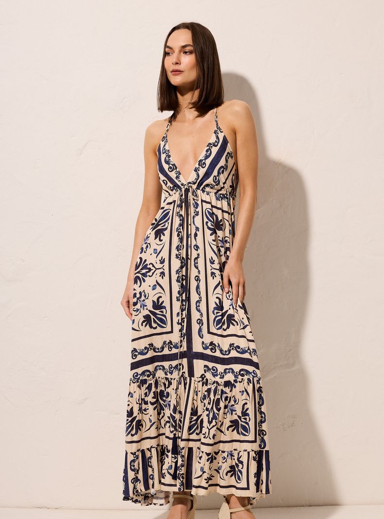 Vestido Estampado Fluido