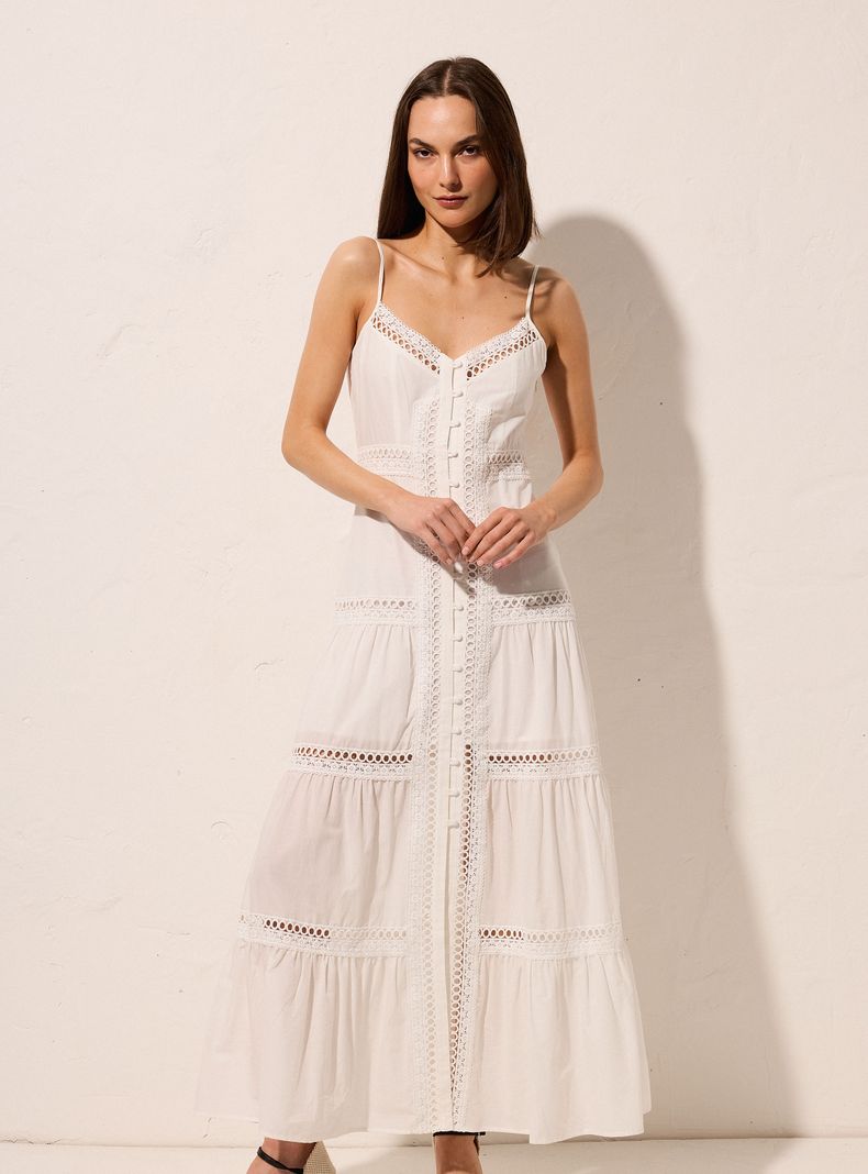 Vestido Aplicación Macramé