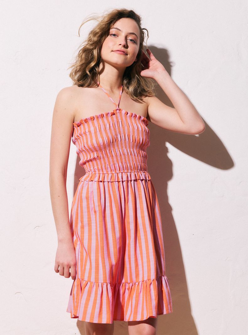 Vestido Pecho Diseño Panal
