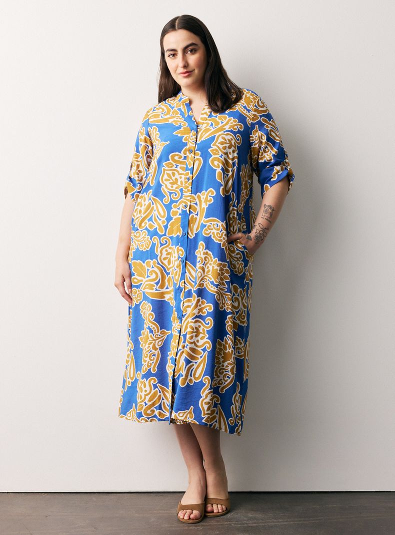 Vestido Corto con Corte y Volante