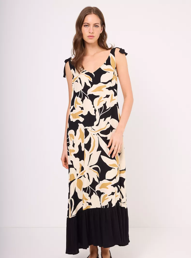 Vestido Estampado con Vuelo