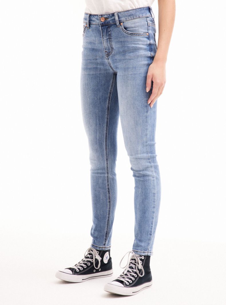 Jeans Tiro Medio Básico 5 Bolsillos Skinny-6