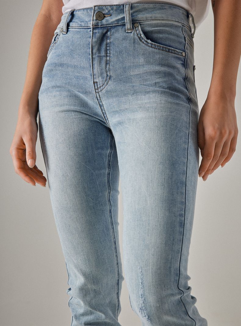 Jeans Tiro Alto Básicos 5 Bolsillos Super Skinny-2
