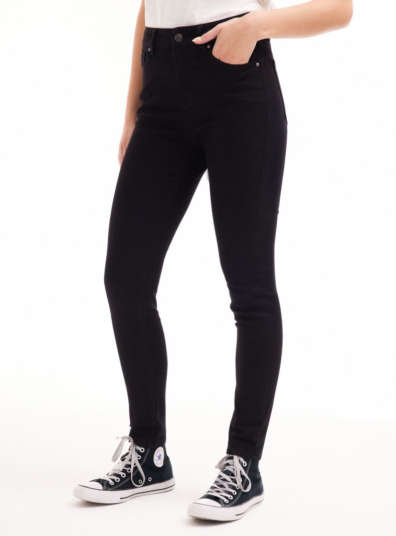 Jeans Básico Alto Denim Bolsillos-6