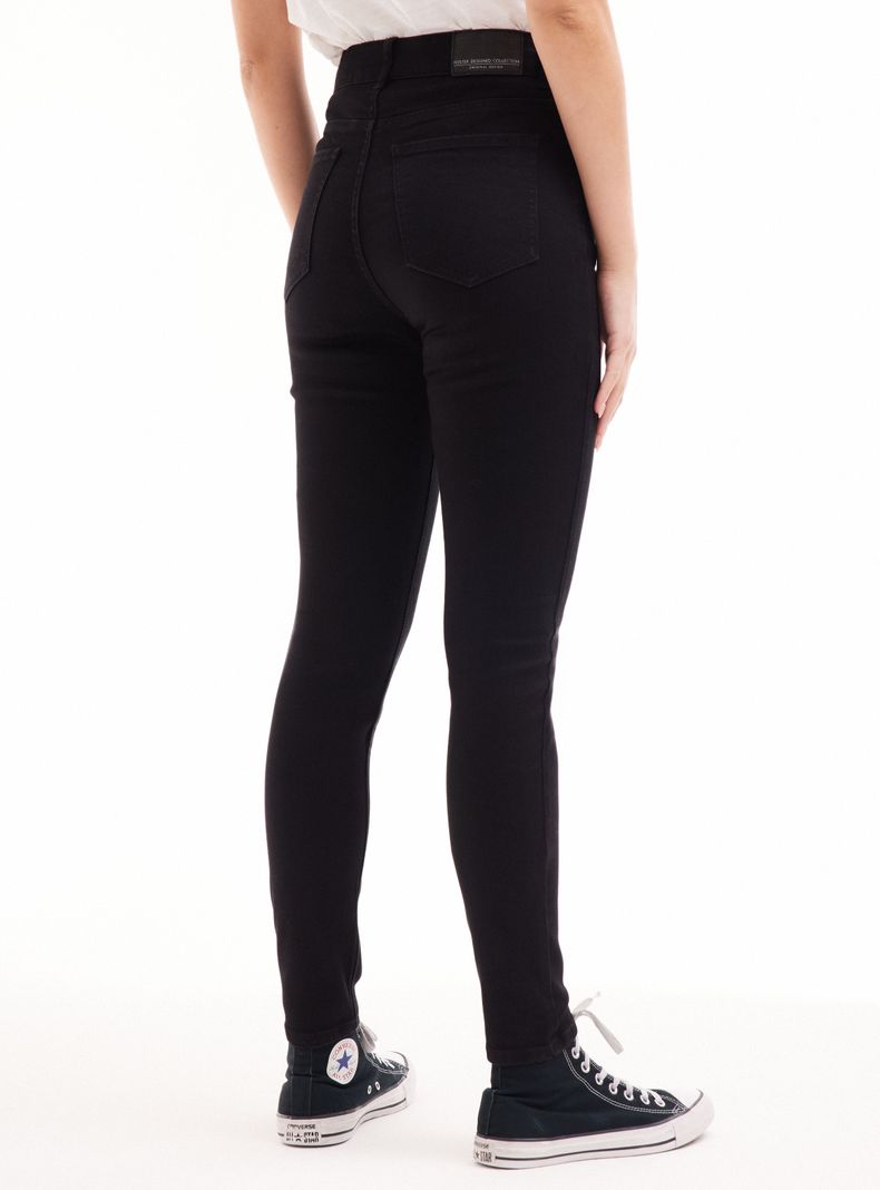 Jeans Básico Alto Denim Bolsillos-7