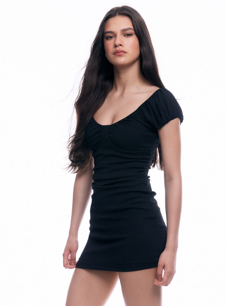 Vestido con Manga Globo