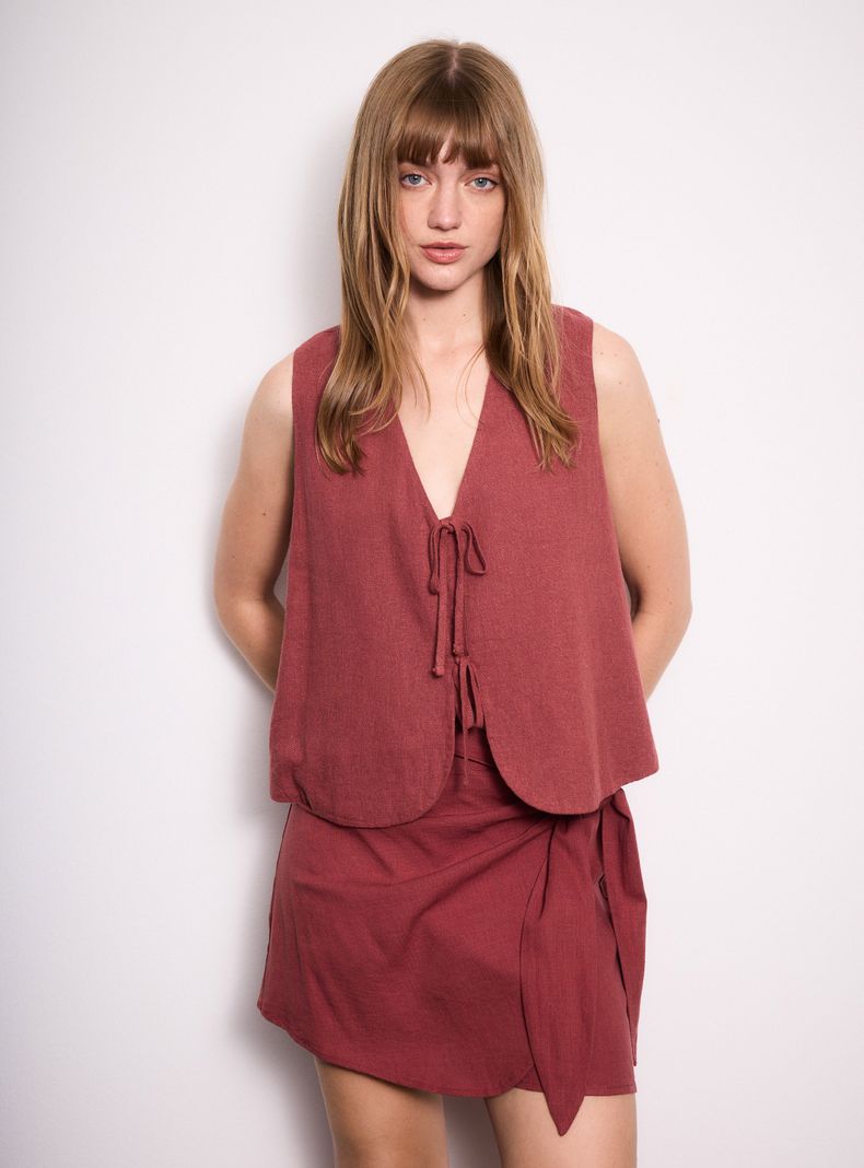 Blusa con Amarras en Delantero
