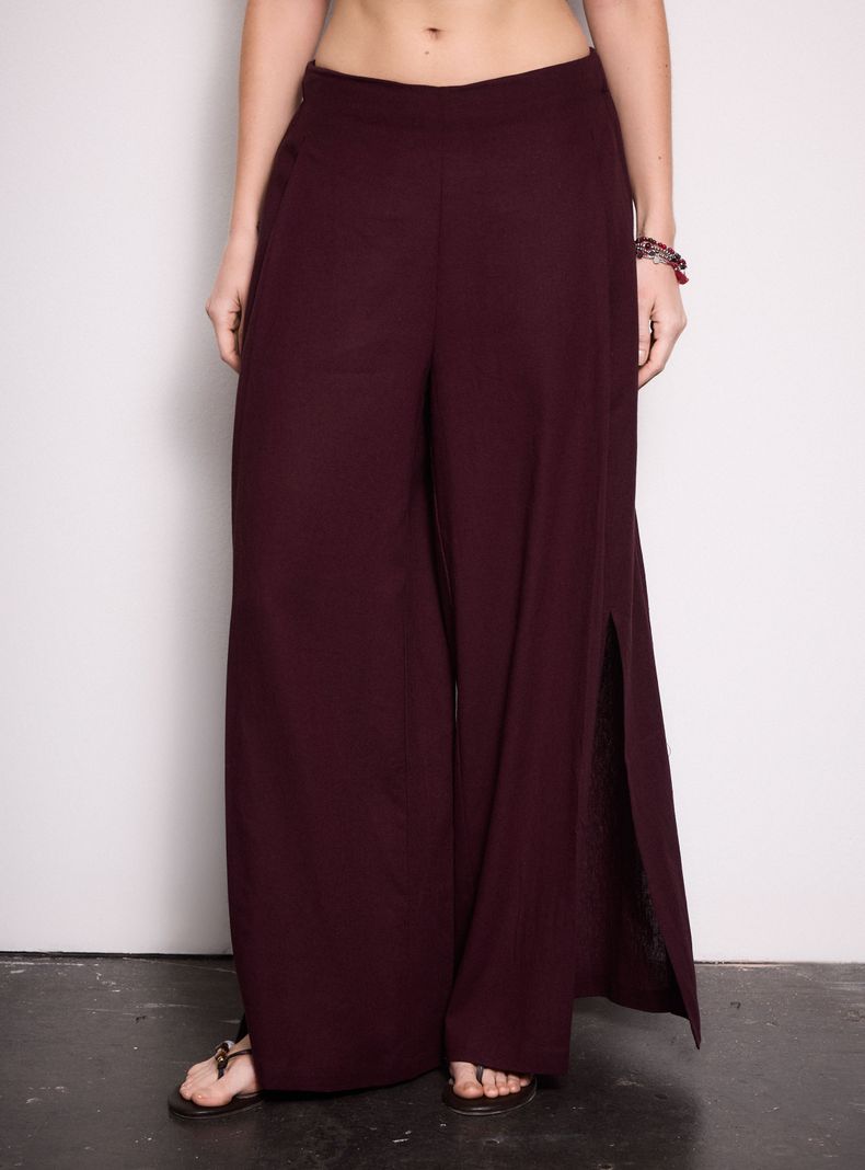 Pantalón Palazzo con Elástico en Pretina Trasera