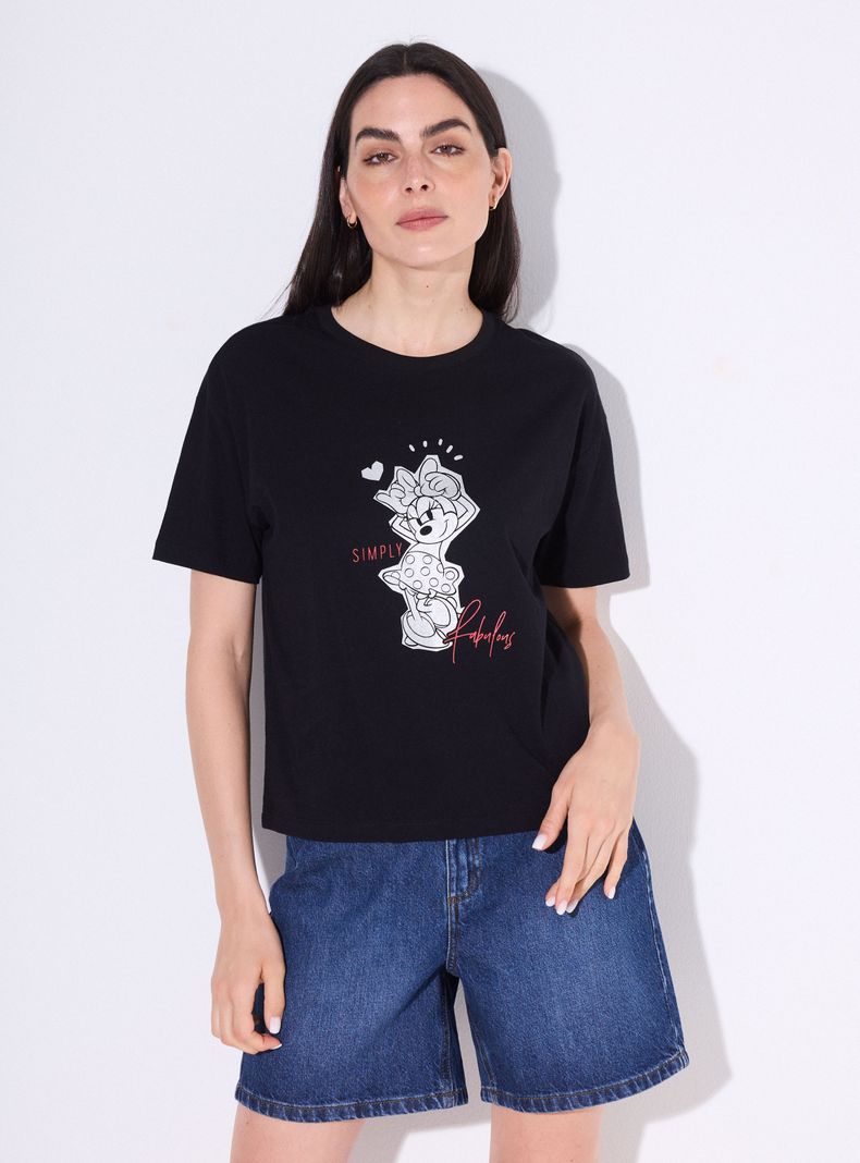 Polera Folia Minnie Mouse