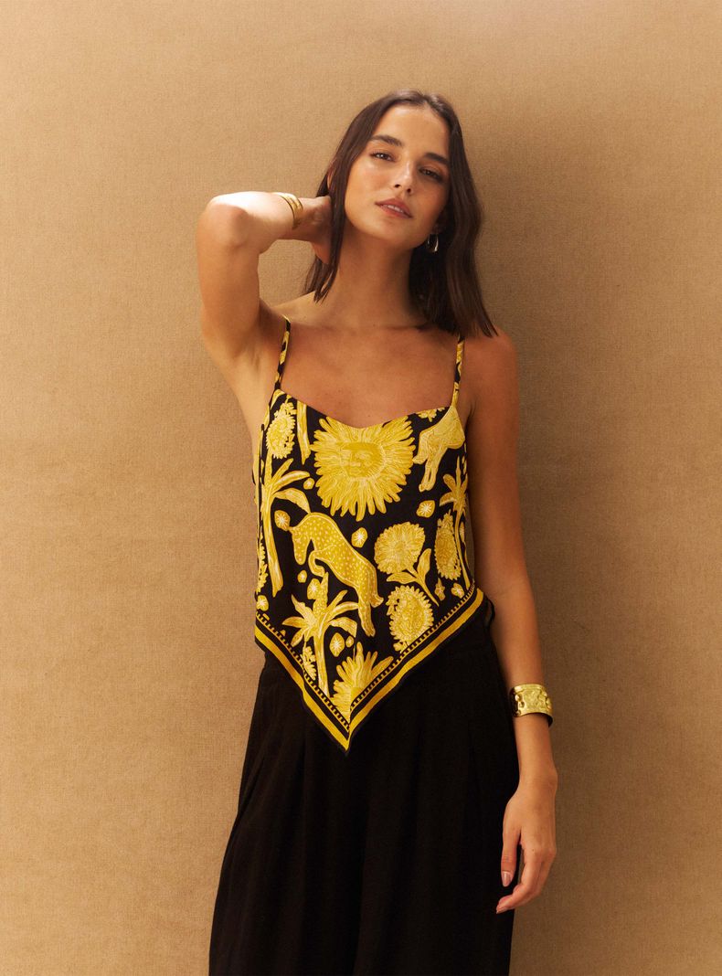 Blusa Estampado Tipo Pañuelo