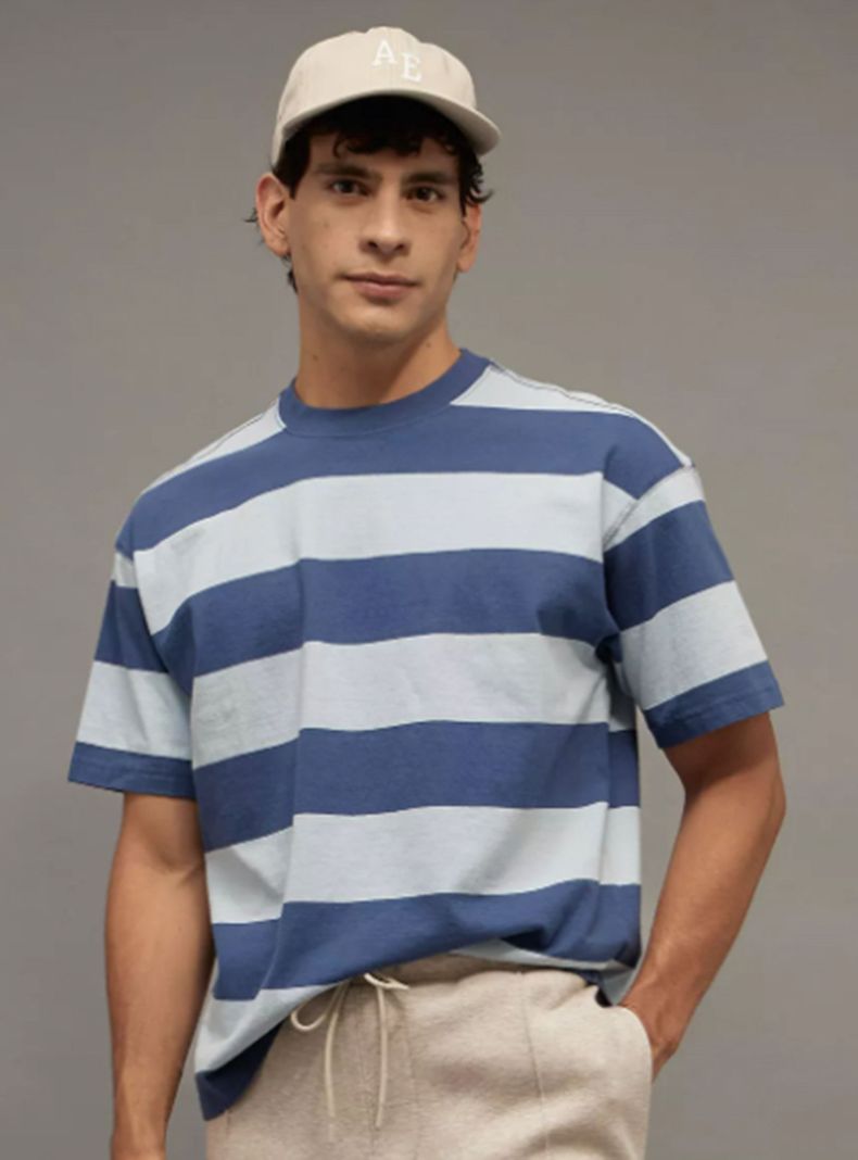 Polera Estilo Rugby Relajada Manga Corta