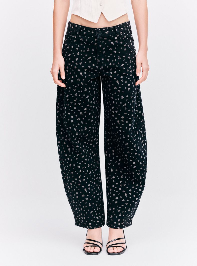 Jeans Flores Estampadas