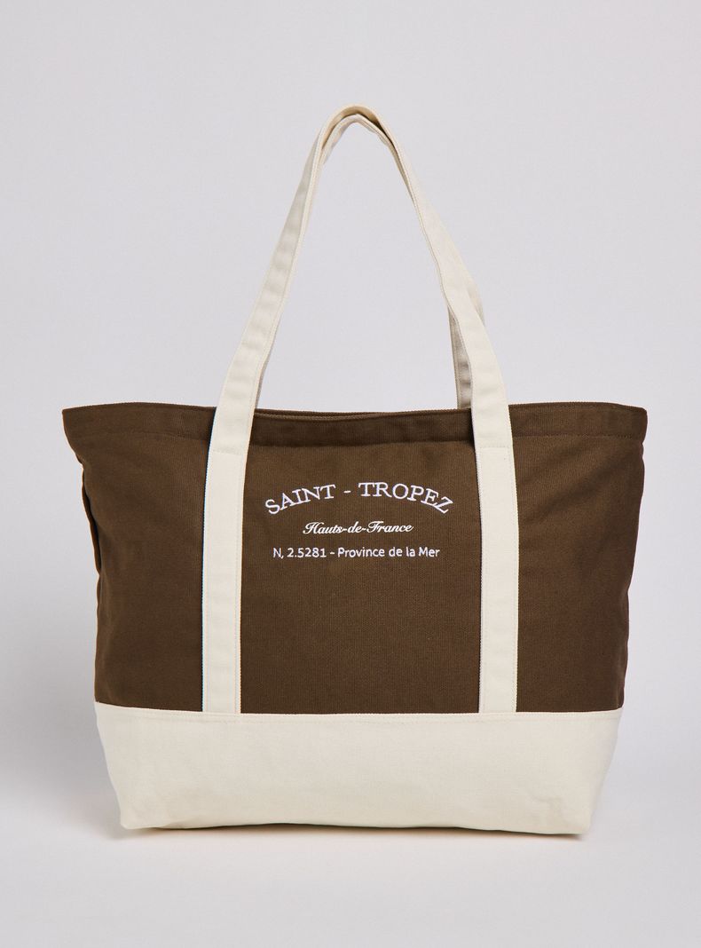 Bolso de Playa Totebag de Canvas Bordado