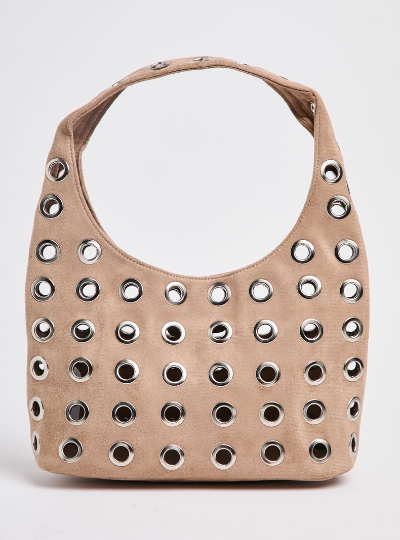 Cartera de Hombro con Diseño Ojetillos