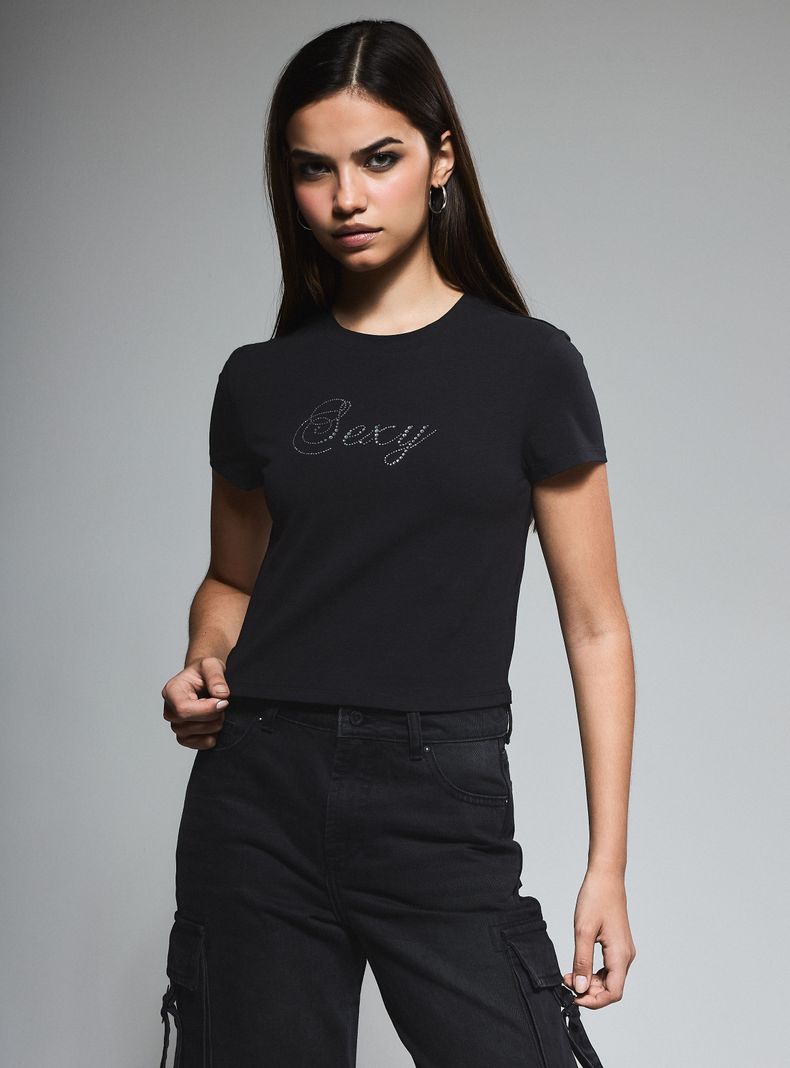Polera Baby Tee con Aplicaciones​