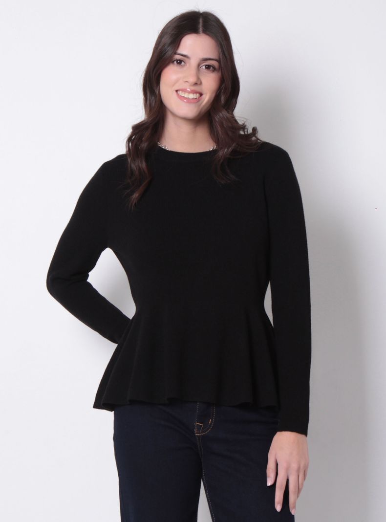 Sweater Manga Larga Cuello Redondo