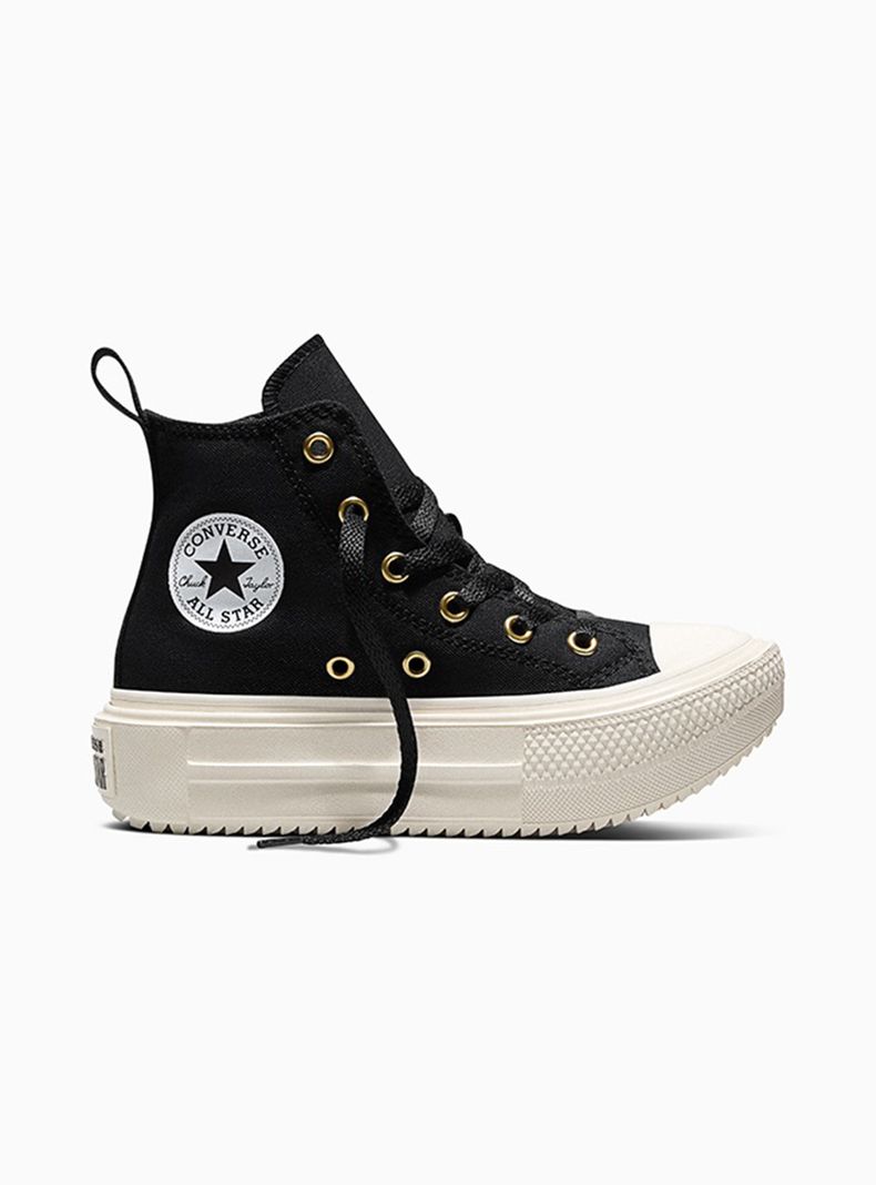 Zapatilla Urbana Negra All Star Lift Double Stack Niños