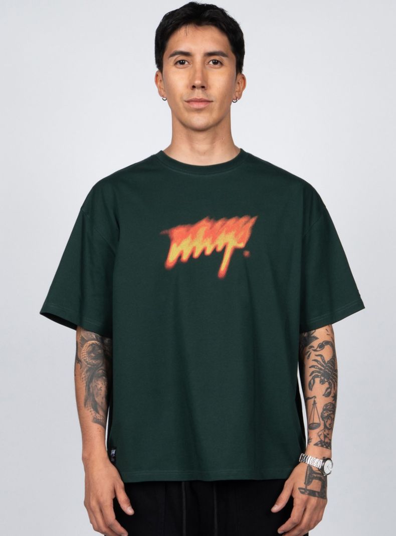 Polera Regular Print Fire