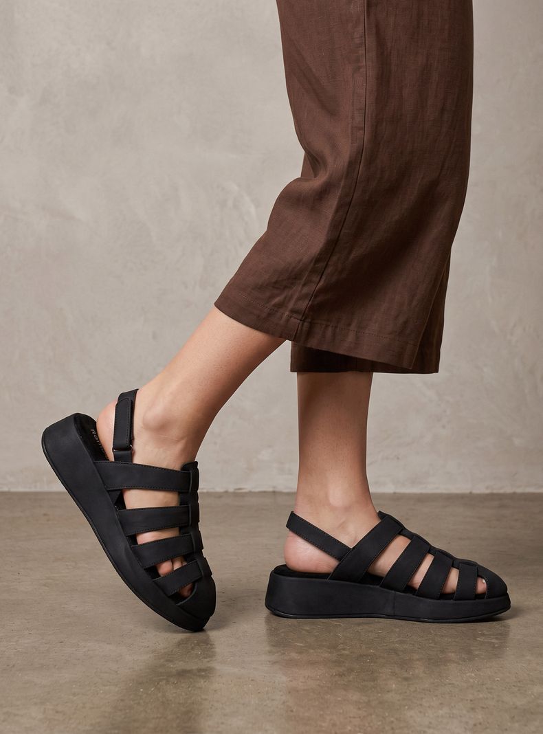 Sandalia Cangrejera Con Plataforma Mujer... a $16.990