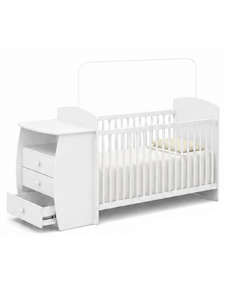 KIDSCOOL CUNA CON CÓMODA MUDADOR BAMBINI BLANCO
