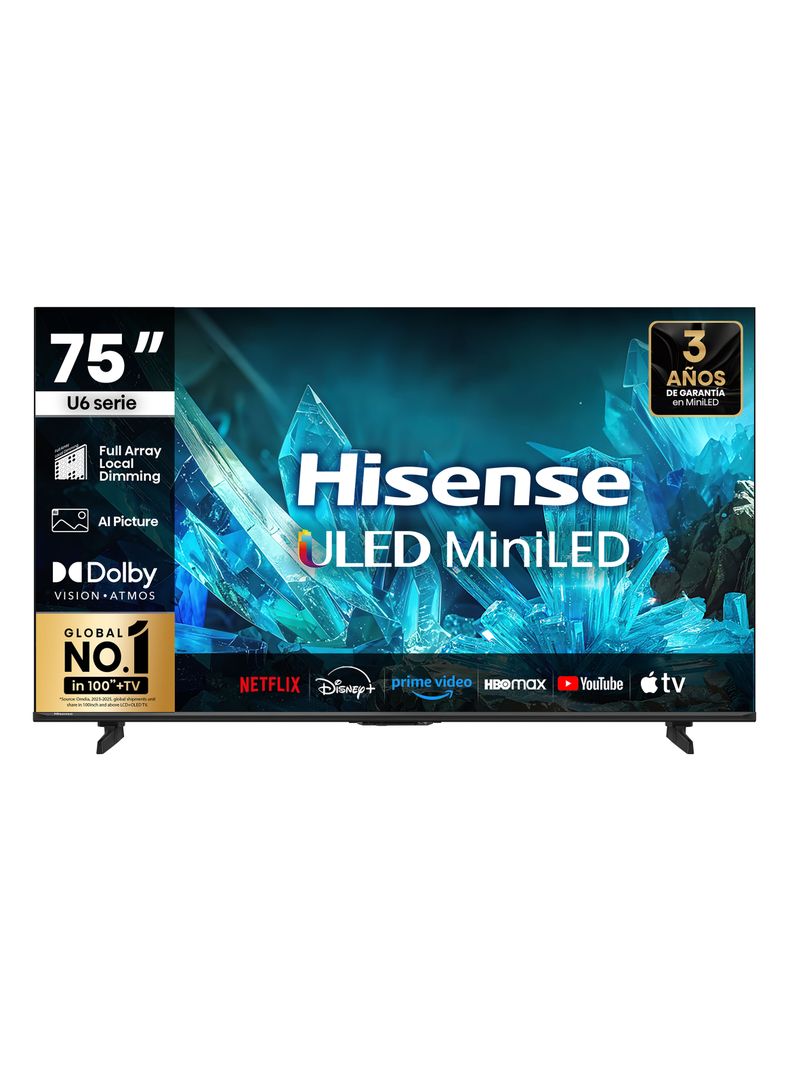 QLED Mini LED Smart TV 75'' 4K UHD 75U6ESV