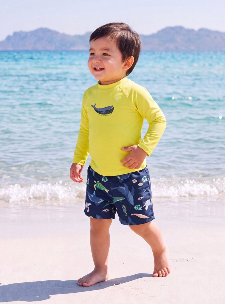 Traje de Baño Estampado Pez Marino