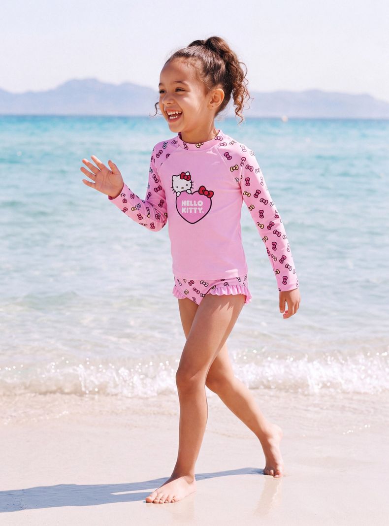 Traje de Baño con Polera Hello Kitty