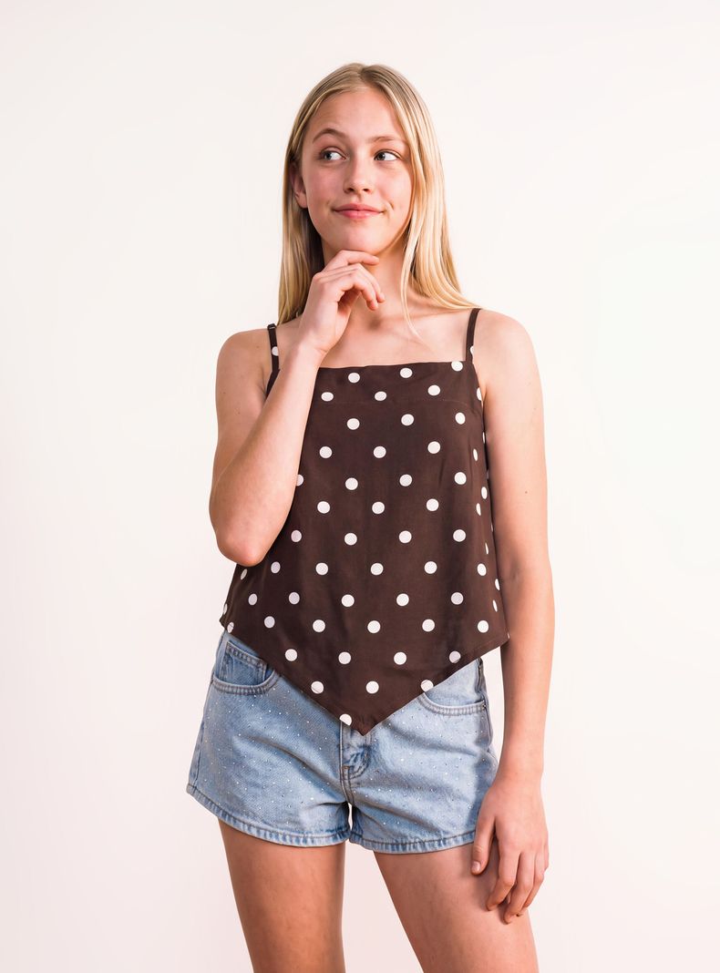 Polera Pañuelo con Tiritas y Nudo
