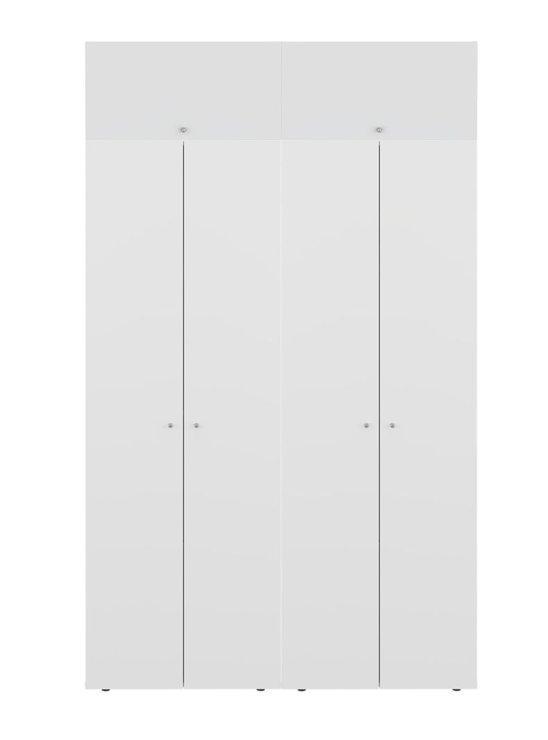 Combo Clóset 6 Puertas + Módulo Superior 200x120x40.2 cm Blanco
