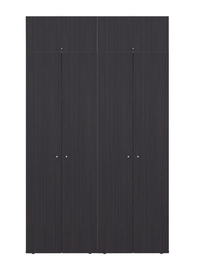 Combo Clóset 6 Puertas + Módulo Superior 200x120x40.2 cm Wengue