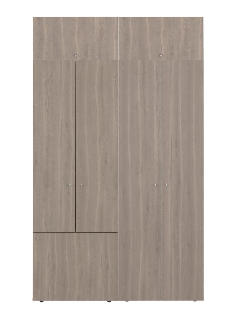 Combo Clóset 7 Puertas con Colgador + Módulo Superior 200x120x40.2 cm Bardolino