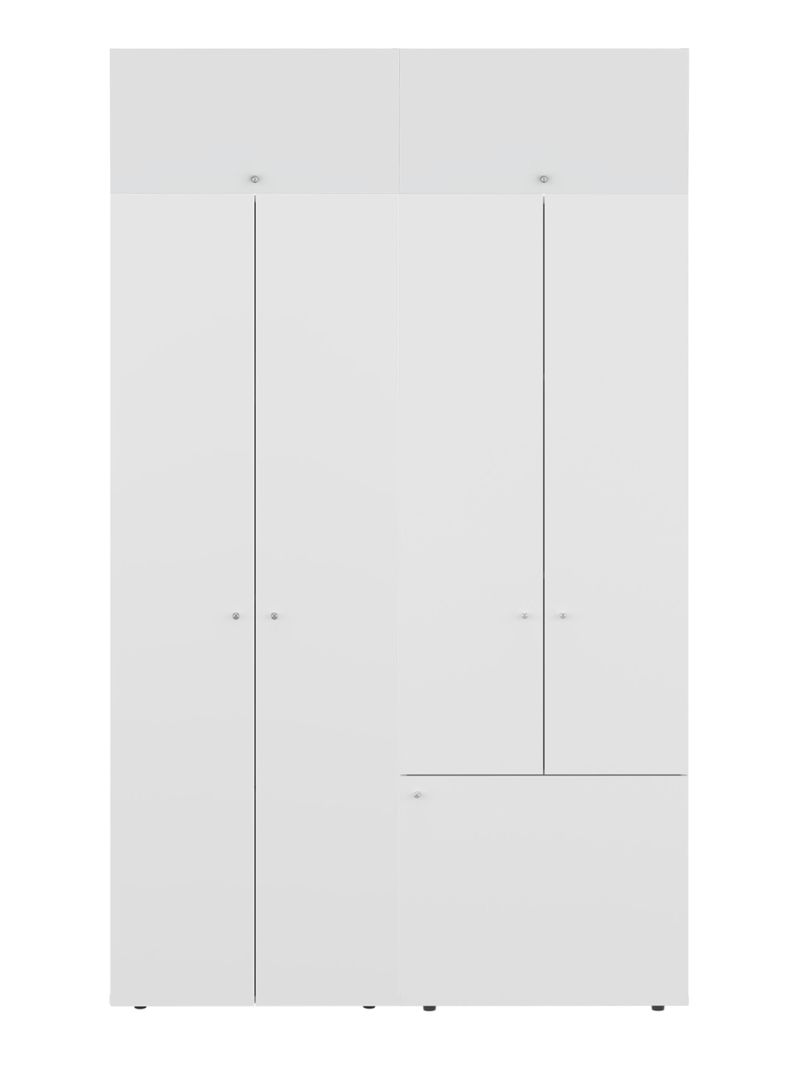 Combo Clóset 7 Puertas + Módulo Superior 200x120x40.2 cm Blanco